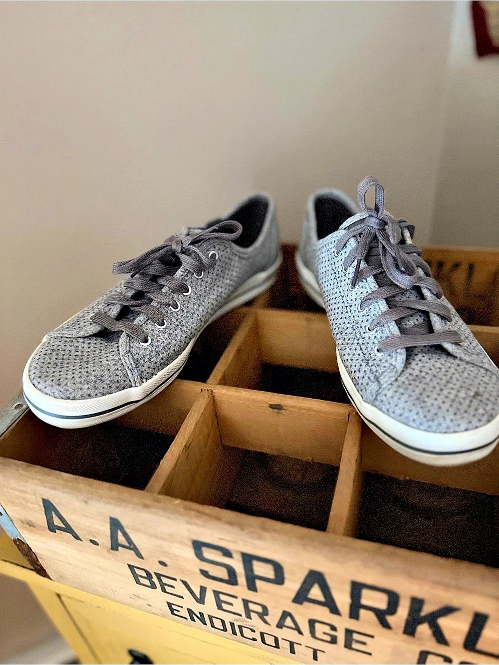 Keds Champion Women's Sneakers Gray & White with silver dots US 8.5